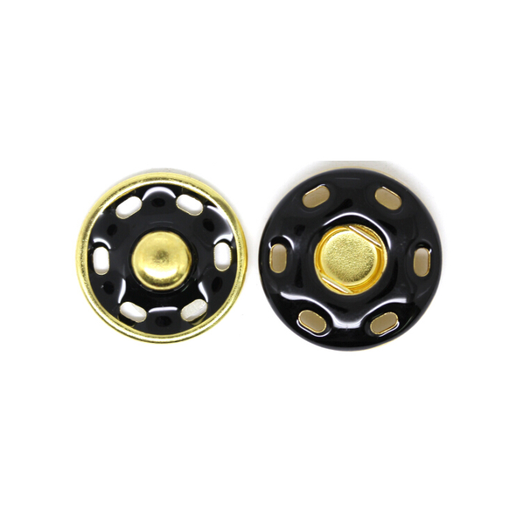 21mm brass 6 hole sew on snap button with expoxy