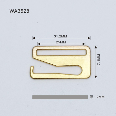 925-WA3528,東莞25*31.2*2mm合金薄款9字扣生產廠家,廣東生產廠商 - 