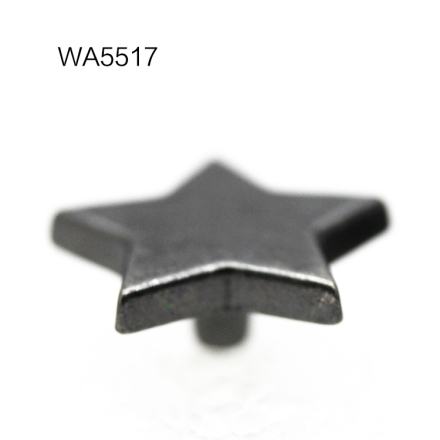 WA5517-ZP,东莞11*11MM合金五角星撞钉生产厂家,广东生产厂商 - 11*11MM 皮带上钉子 纽扣 纽扣 撞钉 皮包的钮钉