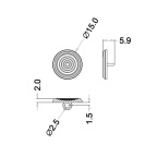 WA6648,东莞15MM CIRCEL RING ALLOY SHANK BUTTON生产厂家,广东生产厂商 - 