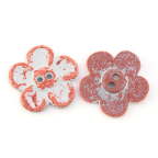 WA666017.5MM ALLOY FLOWER 2-H ALLOY BUTTON