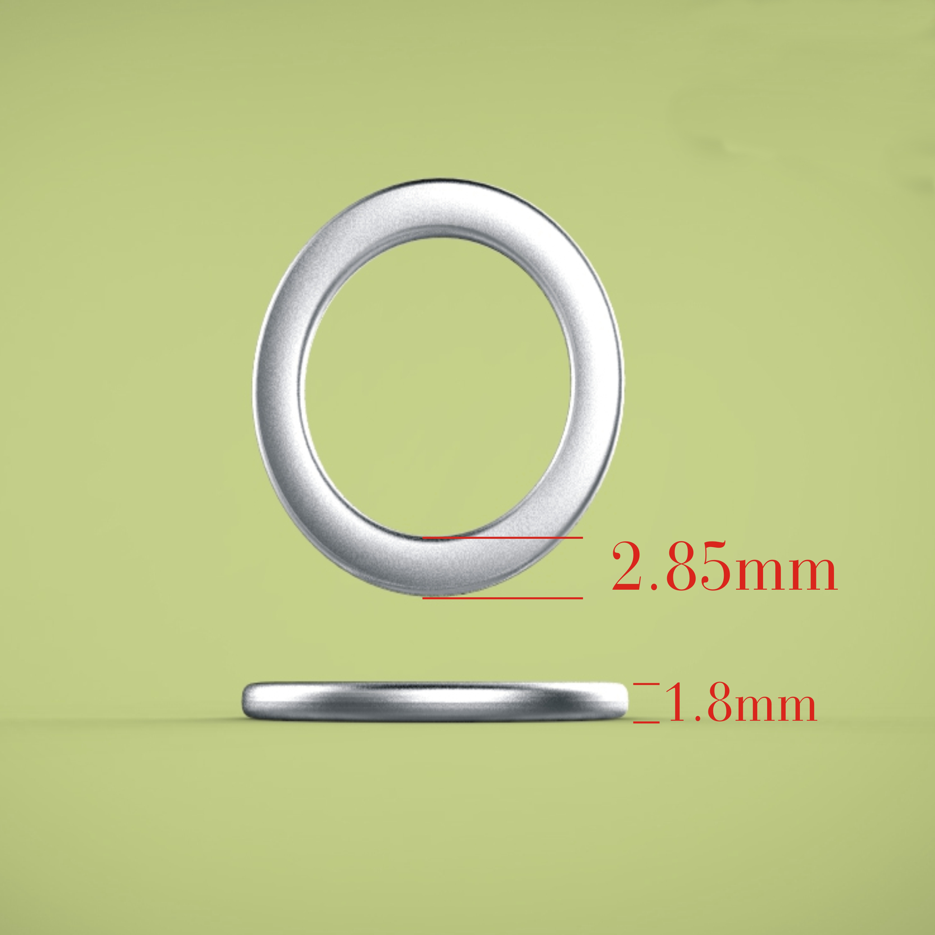 30*36.5*2.3mm  Alloy O Ring Buckle